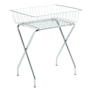 Rummage basket  - Material: metal - Color: silver - Size: 75x55x17cm