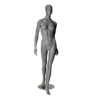 Hindsgaul, abstrakte Damenfigur mit 3 Beinoptionen für Prothesen, raw finish grau