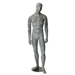 Hindsgaul, abstrakte Herrenfigur mit 3 Beinoptionen für Prothesen, Hochglanz weiß