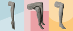 Orthopädisches Bein einer Frau zur Darstellung von...