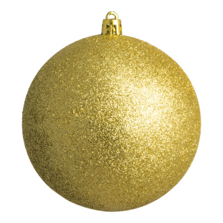 Weihnachtskugel, gold glitter      Groesse:Ø 10cm   Info: SCHWER ENTFLAMMBAR