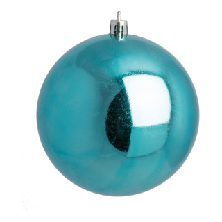 Boule de Noël aqua  brillant plastique Color: aqua Size: Ø 14cm