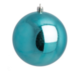 Boule de Noël aqua  brillant plastique Color: aqua...