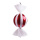 Bonbon rund, mit Hänger+Glitter, Kunststoff     Groesse:Ø 20cm, 47cm    Farbe:rot/weiß