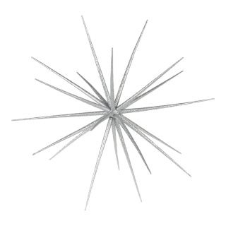 Sputnik star  - Material: for assembling plastic with glitter - Color: silver - Size: Ø 38cm