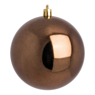 Weihnachtskugel-Kunststoff  Größe:Ø 10cm,  Farbe: braun glänzend