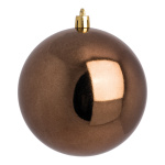 Boule de Noel brun  brillant plastique Color: brun Size:...