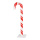 Zuckerstange selbststehend, Boden: 30x30cm, Styropor     Groesse:120cm    Farbe:weiß/rot