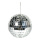 Mirror ball styrofoam with glass discs     Size: 100g, Ø 10cm    Color: silver