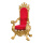 Christmas chair  - Material: fibreglass - Color: red/gold - Size: 186x100x80cm