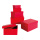 Geschenk-Kartonagensatz 6 Stk./Satz, rechteckig     Groesse:größte Box: 26x18x13cm    Farbe:rot