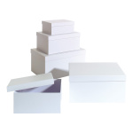 Cartonages-cadeaux rectangulaire 5 pcs./set  Color: blanc...