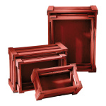 Caisses en bois bois 5 pcs./set assemblable Color: rouge...