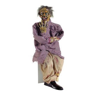 Zombie mit Licht- und Soundfunktion, Kunststoff/Textil Größe:160x50cm Farbe: bunt