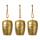 Glocke, 3 Stk./Satz, Größe: 15x10x7cm Farbe: gold/bronzefarben/silber