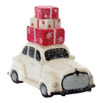 Car with gift boxes  - Material: polyresin slightly snow...