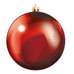 Boule de Noel  brillant plastique Color: rouge Size:...