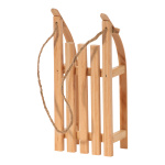 Traîneau mini  bois avec corde Color: nature Size:...