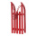 Traîneau  bois avec corde Color: rouge Size: 38x15x9cm