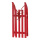 Traîneau  bois avec corde Color: rouge Size: 50x21x11cm