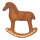 Cheval en pain d´épices  polystyrène avec suspension en nylon Color: brun/beige Size: 25x25cm
