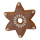 Gingerbread star  - Material: styrofoam with nylon hanger - Color: brown/beige - Size: 25x25cm