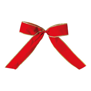 Bow  - Material: fabric with wire for fastening - Color: red/gold - Size: 55x45cm