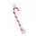 Zuckerstange Kunststoff     Groesse:60cm    Farbe:weiß/rot   Info: SCHWER ENTFLAMMBAR
