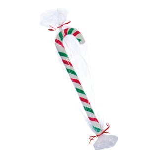 Candy cane  - Material: plastic - Color: white/red/green - Size:  X 60cm