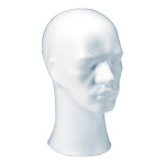 Male head Phil  - Material: styrofoam - Color: white -...