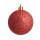 Boule de Noël rouge avec glitter 6pcs./blister matière plastique avec glitter Color: rouge Size: Ø 8cm