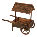 Wheelbarrow  - Material: with roof wood - Color: brown -...