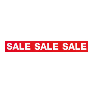 Adhesive label "SALE"  - Material: self-adhesive foil - Color: red/white - Size: 99x13cm