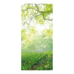 Motivdruck grüner Baum, Papier, Größe: 180x90cm Farbe:...
