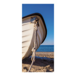 Motivdruck  "Fischerboot am Strand" Papier, Größe: 180x90cm Farbe: blau   #