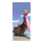 Banner "Romantic Boat" paper - Material:  - Color: blue/multicoloured - Size: 180x90cm