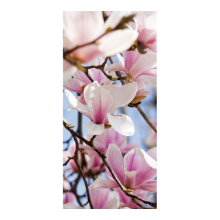Motif imprimé "Magnolias" papier  Color: blanc/rose Size: 180x90cm