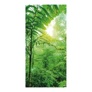 Motif imprimé "Fôret Tropicale" tissu  Color: vert Size: 180x90cm