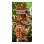 Banner "Sign Post in Dschungel" fabric - Material:  - Color: multicoloured - Size: 180x90cm