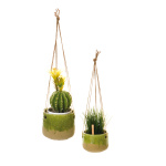 Hanging pots ceramic/rope - Material:  - Color:...