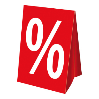 Affiche "%" carton  Color: rouge/blanc Size: 21x297 cm (BxH)