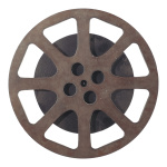 Filmspule Holz Größe:Ø 28 cm Farbe: braun