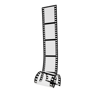 Filmstreifen,  Größe: 140x30cm, Farbe: schwarz/transparent   #