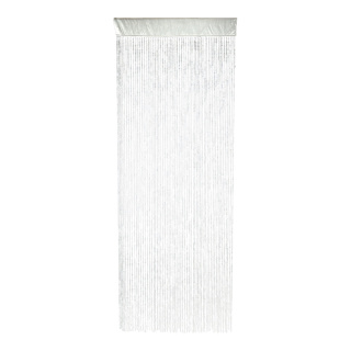 Rideau de paillettes 60 gaines plastique Color: blanc/argent Size: 100x250cm