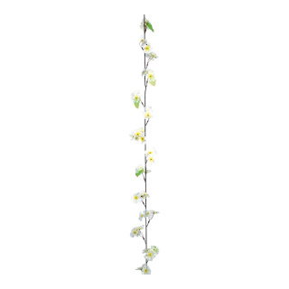 Guirlande de fleurs de cerisier textile  Color: blanc Size: 165cm