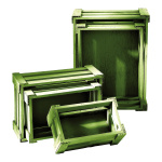 Caisses en bois bois 5 pcs./set assemblable Color: vert...