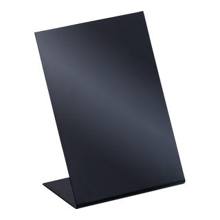 L-Aufsteller Kunststoff     Groesse: 10,5x7,5 cm (H/B)    Farbe: schwarz     #