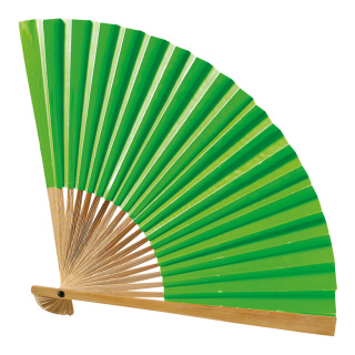 Paper fan  - Material:  - Color: light green - Size: 25x42 cm