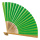 Paper fan  - Material:  - Color: light green - Size: 25x42 cm
