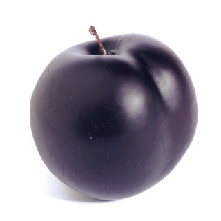 Pflaume Weichschaum     Groesse: 6 cm Ø    Farbe: schwarz-violett     #